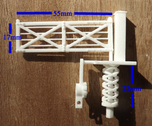 dimensions for oo gauge level crossing gate